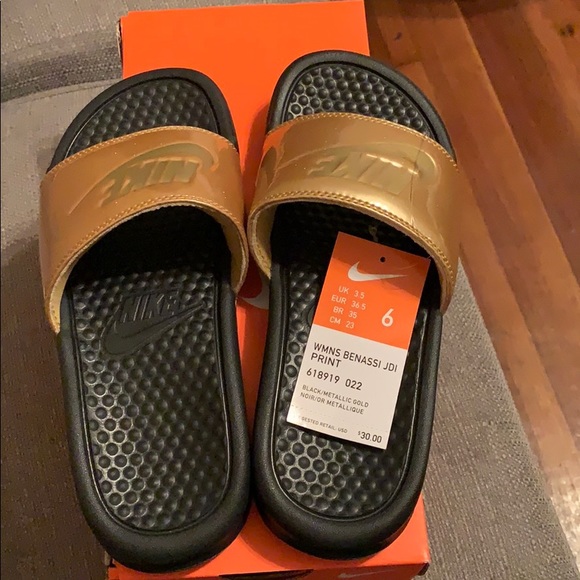 sparkly nike slides